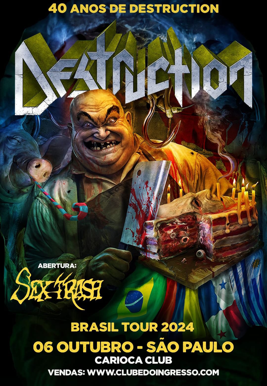 Cartaz do show

40 anos de Destruction

Com o açougueiro maluco desenhado.

Vendas clubedoingresso.com